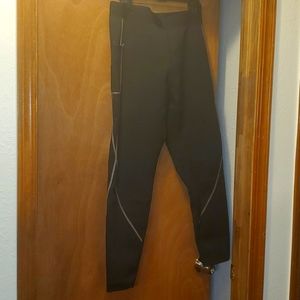 Black Neoprene Work out pants with pocket